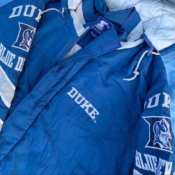 Vintage Duke Blue Devils Starter Jacket Coat NCAA - Picture 2 of 3